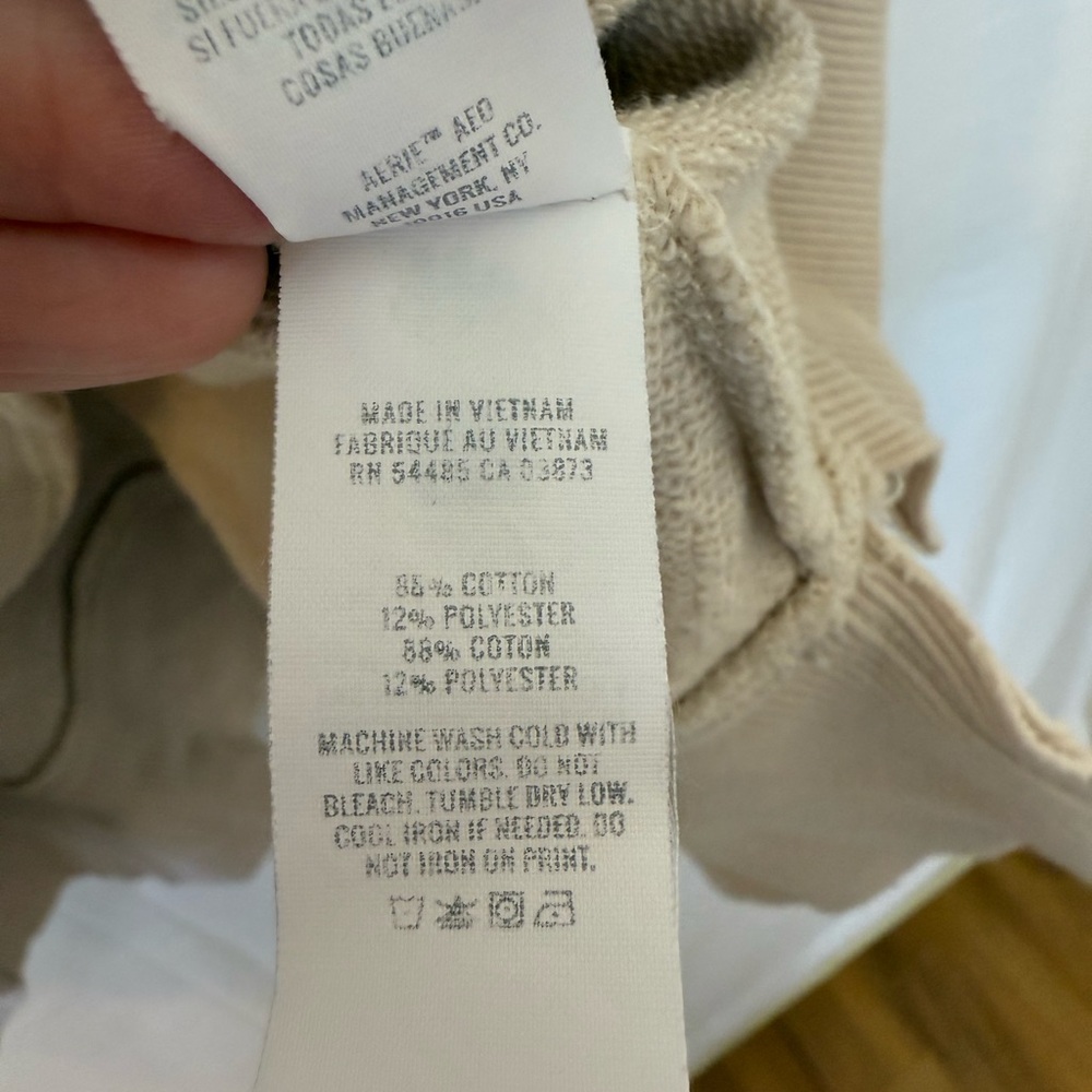 Aerie Distressed Oversized Tan Sweater - Picture 5 of 6